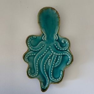 Blue Octopus Spoon Holder